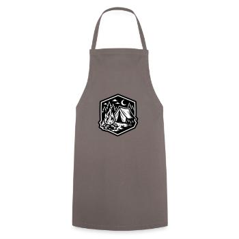 Tente de camping extérieure - Tablier de cuisine - gris - Devant - AI Model Male 185 dark (185cm)