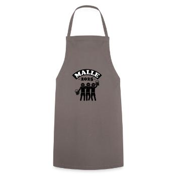 Malle 2025 Équipe de fête - Tablier de cuisine - gris - Devant - AI Model Male 185 dark (185cm)