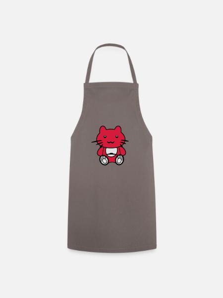 chat sans CHAPEAU 4 - Tablier de cuisine - gris