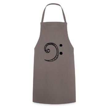 Bass Schlüssel - Kochschürze - Grau - Vorne - AI Model Male 185 dark (185cm)