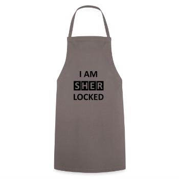 JE SUIS Sherlocked - Tablier de cuisine - gris - Devant - AI Model Male 185 dark (185cm)