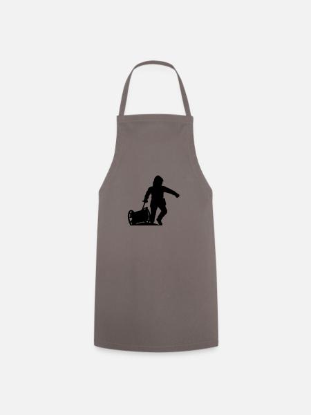 Sapeur Pompier avec dévidoir - Tablier de cuisine - gris