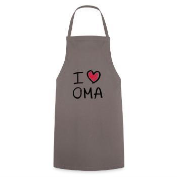 I Love GrandMa - Tablier de cuisine - gris - Devant - AI Model Male 185 dark (185cm)
