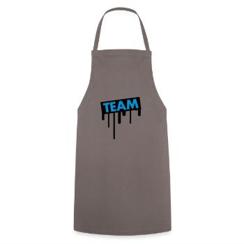 team_graffiti - Cooking Apron - grey - Front - AI Model Male 185 dark (185cm)