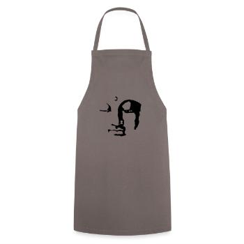 buddha face - Cooking Apron - grey - Front - AI Model Male 185 dark (185cm)