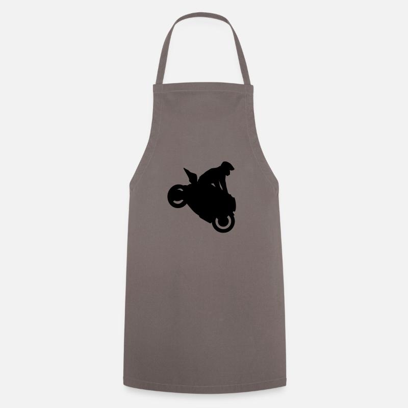 Smash stunts man motorcycle 1234 - Cooking Apron - grey