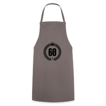 60 kranz krone - Kochschürze - Grau - Vorne - AI Model Male 185 dark (185cm)