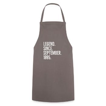 Légende depuis septembre 1995 - Tablier de cuisine - gris - Devant - AI Model Male 185 dark (185cm)