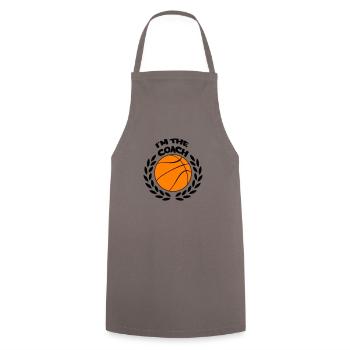 Le basketball chez The Coach - Tablier de cuisine - gris - Devant - AI Model Male 185 dark (185cm)