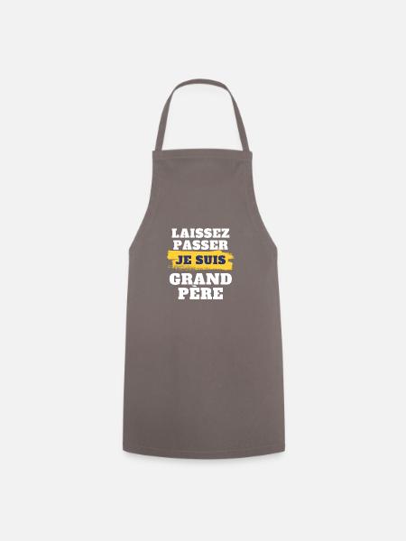 Laissez passer je suis grand pere - Tablier de cuisine - gris