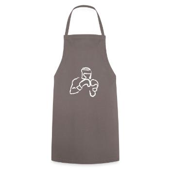 Boxeur - Tablier de cuisine - gris - Devant - AI Model Male 185 dark (185cm)