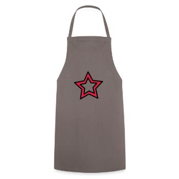 Kleiner Stern - Kochschürze - Grau - Vorne - AI Model Male 185 dark (185cm)