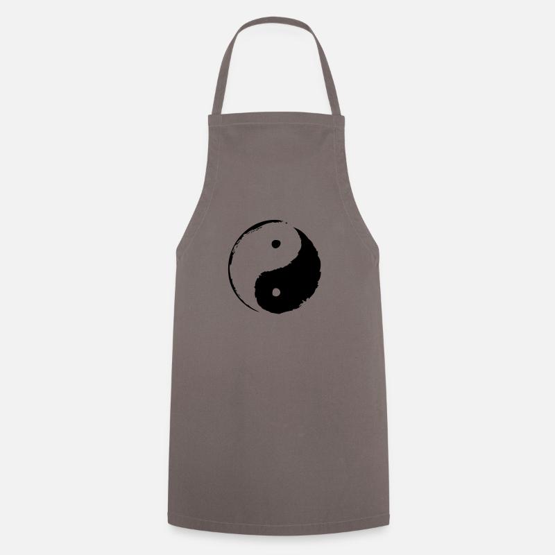 ying_yang_small - Cooking Apron - grey