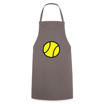 Tennisball - Kochschürze - Grau - Vorne - AI Model Male 185 dark (185cm)