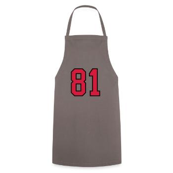 81 sports jersey football number new - Kochschürze - Grau - Vorne - AI Model Male 185 dark (185cm)