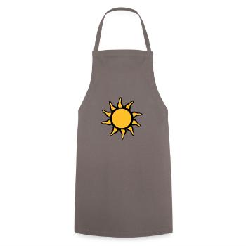 Schöne Strahlende Sonne - Kochschürze - Grau - Vorne - AI Model Male 185 dark (185cm)