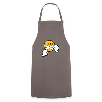 Smiley Anger Aggression - Cooking Apron - grey - Front - AI Model Male 185 dark (185cm)