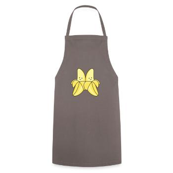 Bande dessinée Bananes - Tablier de cuisine - gris - Devant - AI Model Male 185 dark (185cm)