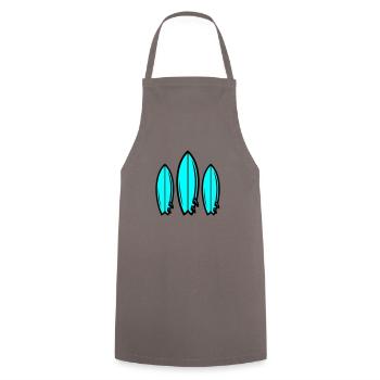 Surfboard Symbol Surfing - Cooking Apron - grey - Front - AI Model Male 185 dark (185cm)