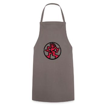 Circular Fantazia Logo - Cooking Apron - grey - Front - AI Model Male 185 dark (185cm)