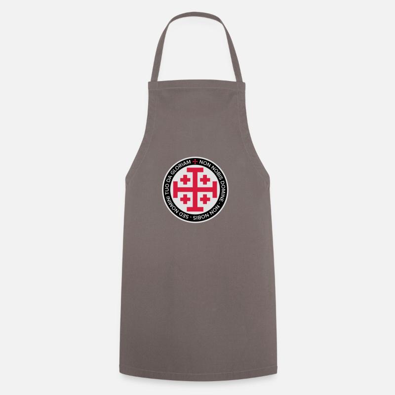 Jerusalem Crusader Cross - Cooking Apron - grey