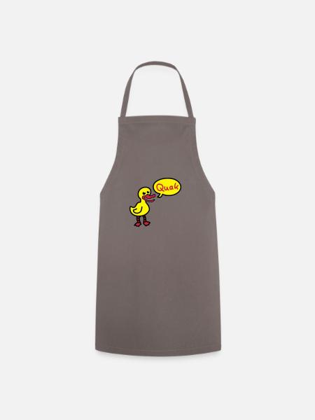 Quack - Duck 3 - Cooking Apron - grey