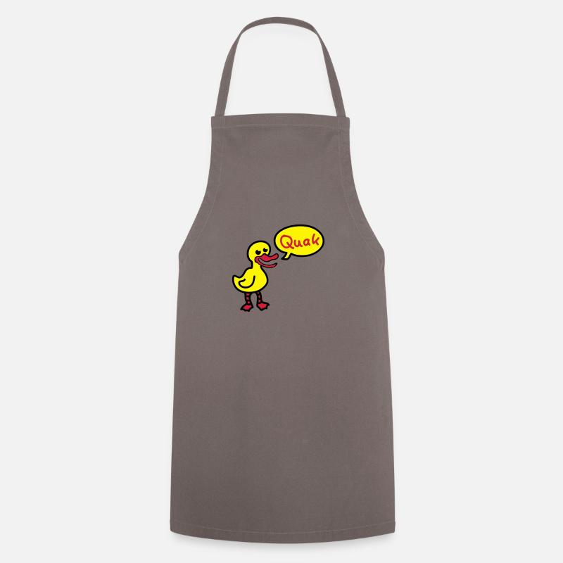 Quack - Duck 3 - Cooking Apron - grey