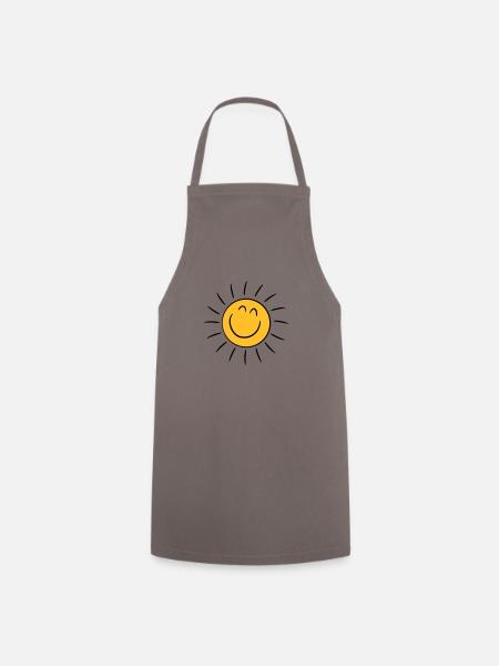 Soleil heureux souriant - Tablier de cuisine - gris