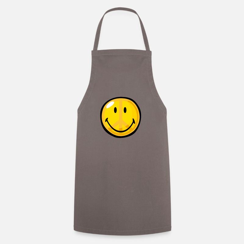 Smiley cnd symbol - Cooking Apron - grey