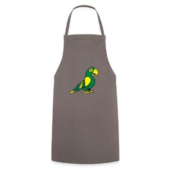 perroquet doux - Tablier de cuisine - gris - Devant - AI Model Male 185 dark (185cm)