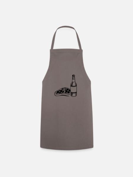 steak beer - Kochschürze - Grau