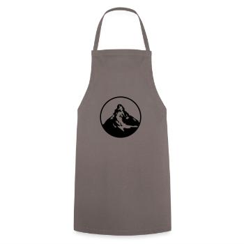 matterhorn mountain kreis - Kochschürze - Grau - Vorne - AI Model Male 185 dark (185cm)