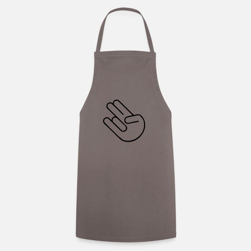 Shocker bumper sticker sticker gift hand gesture - Cooking Apron - grey