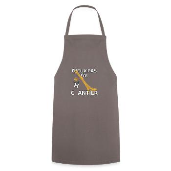 J’peux pas j’ai chantier - Tablier de cuisine - gris - Devant - AI Model Male 185 dark (185cm)