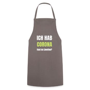 Lustige Geschenkidee T-Shirt Thema Corona und Bier - Kochschürze - Grau - Vorne - AI Model Male 185 dark (185cm)
