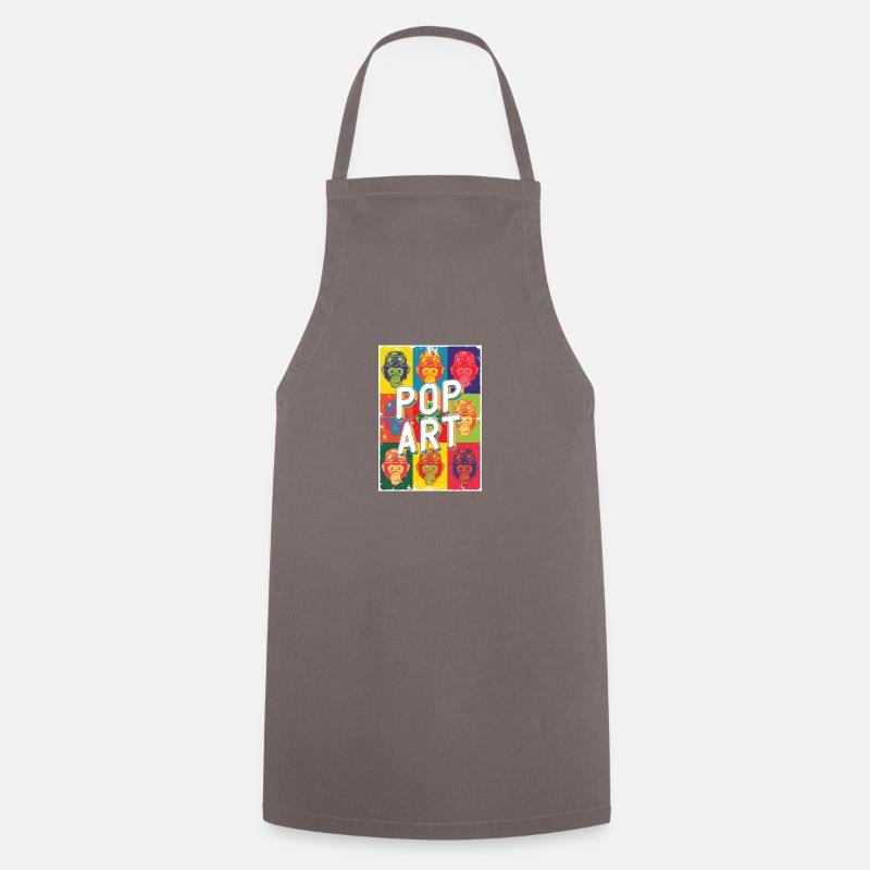 Pop Art - Kochschürze - Grau