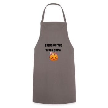 Halloween T-shirt | Too much candy! - Cooking Apron - grey - Front - AI Model Male 185 dark (185cm)