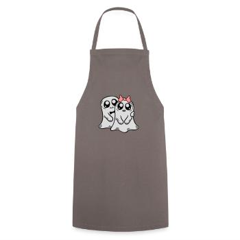 Couple Fantômes Homme Femme - Tablier de cuisine - gris - Devant - AI Model Male 185 dark (185cm)