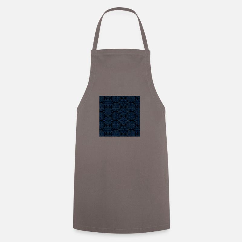 Chinese pattern - Cooking Apron - grey