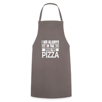 I Am Always In The Mood For Pizza - Cooking Apron - grey - Front - AI Model Male 185 dark (185cm)