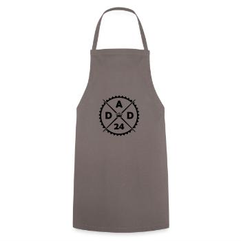 dad 24 - Kochschürze - Grau - Vorne - AI Model Male 185 dark (185cm)