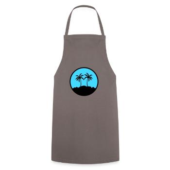Palmiers 1 - Tablier de cuisine - gris - Devant - AI Model Male 185 dark (185cm)