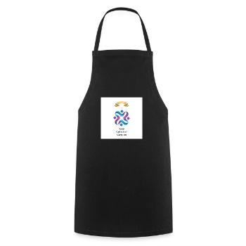 Keep calm - Kochschürze - Schwarz - Vorne - AI Model Male 185 dark (185cm)