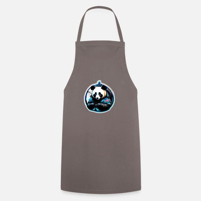 Panda Astronaut futuristic - Cooking Apron - grey