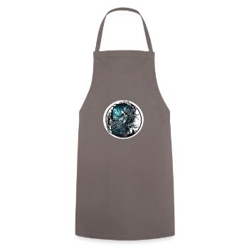 femme prêtresse - Tablier de cuisine - gris - Devant - AI Model Male 185 dark (185cm)