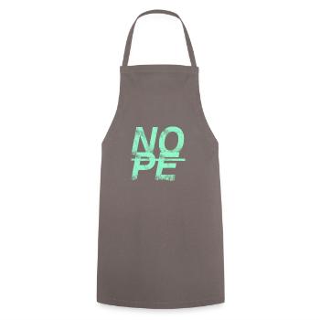NOPE - sei kein Ja - Sager! - Kochschürze - Grau - Vorne - AI Model Male 185 dark (185cm)