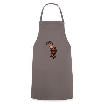 Cartoon Cockroach - Cooking Apron - grey - Front - AI Model Male 185 dark (185cm)