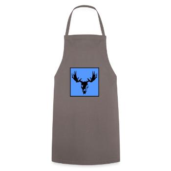Moose sake - Cooking Apron - grey - Front - AI Model Male 185 dark (185cm)