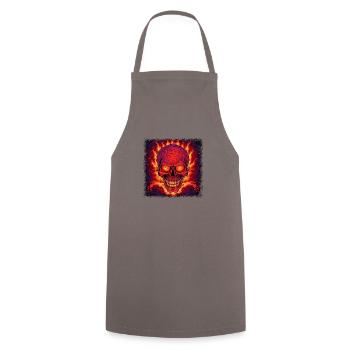 Cage d’anniversaire Drôle drôle de blague exosquelettique Squelette - Tablier de cuisine - gris - Devant - AI Model Male 185 dark (185cm)