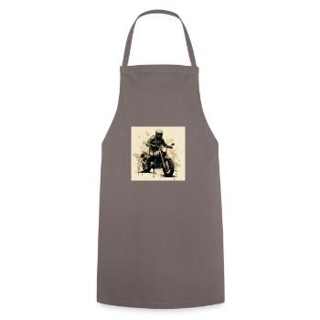 Roadrtip avec une moto vintage ! - Tablier de cuisine - gris - Devant - AI Model Male 185 dark (185cm)